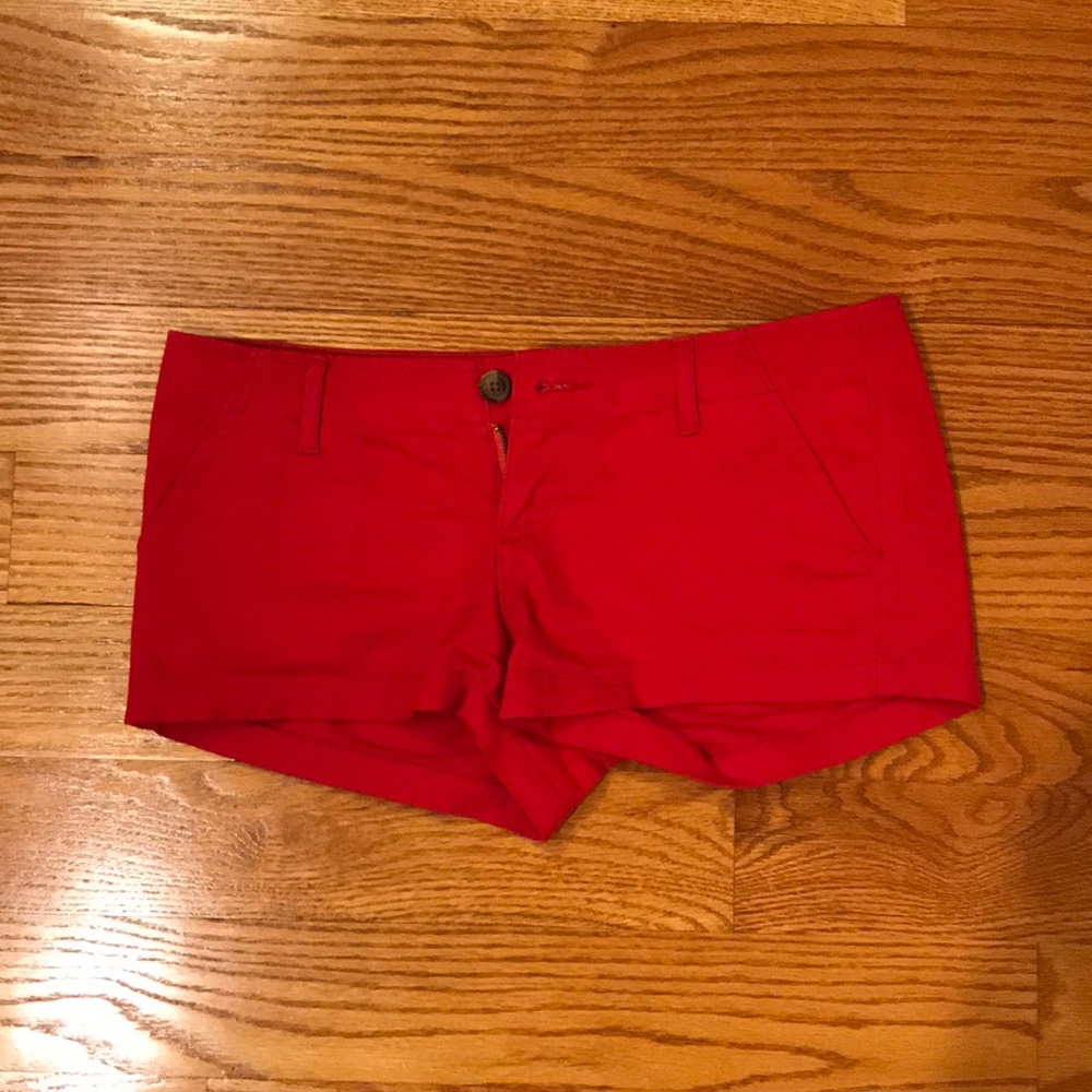 Red hollister shorts